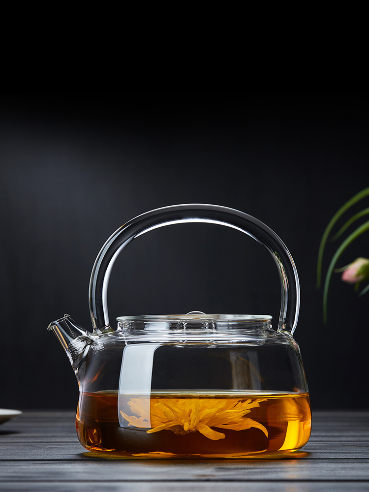 绿昌明XH－4580－1玻璃茶壶耐高温加厚单壶450ml(单位：个)