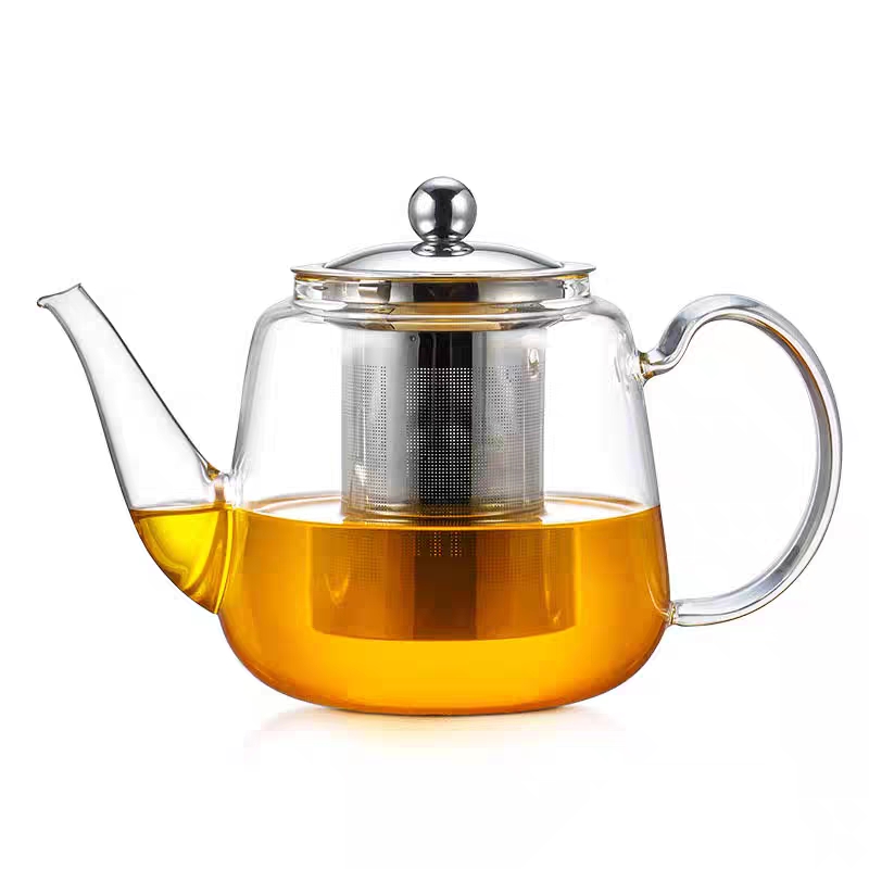 忆壶茶 玻璃水壶泡茶壶 不锈钢过滤网耐高温加厚900ml（单位：个）