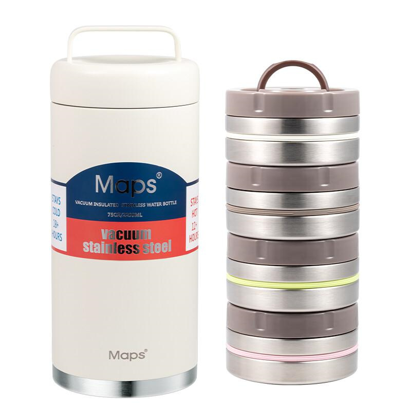 美派斯FH01-1650双真空保温桶（饭盒）米白（个）
