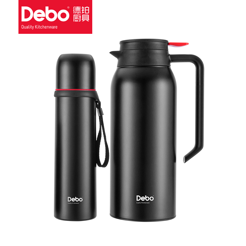 德铂（Debo）DEP-662皮尔森0.5L+1.5L杯壶套装（套）黑