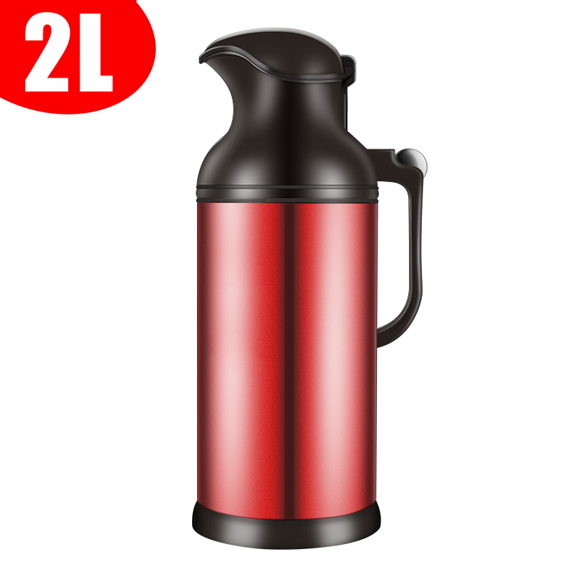 天喜TBB122-2000家用大容量保温水壶暖水瓶2L 红色（单位：个）