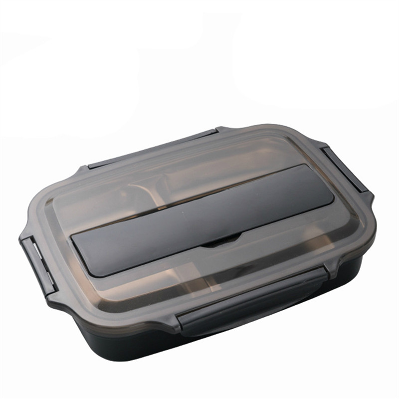 博采四格饭盒304不锈钢饭盒1.2L（餐具、汤碗、保温袋）(套)