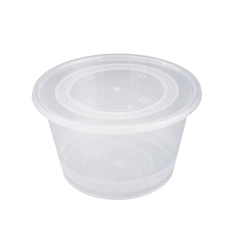 餐将军 一次性透明圆形餐盒1000ml 300个/箱300倍数下单（单位：个）