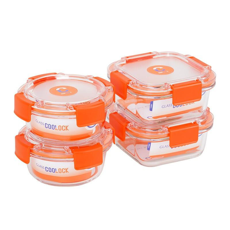 酷扣美橙保鲜盒四件套装小号MCTZ-905A4橙色（套）