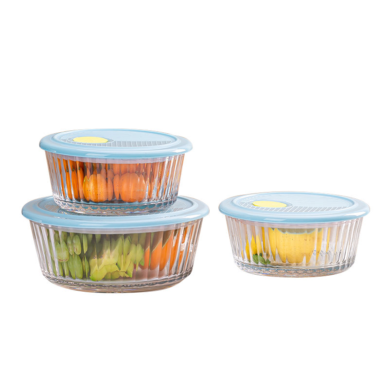 可美瑞特 水木年华玻璃保鲜碗保鲜盒三件套 YTSMNH/L3 保鲜盒/食物盒