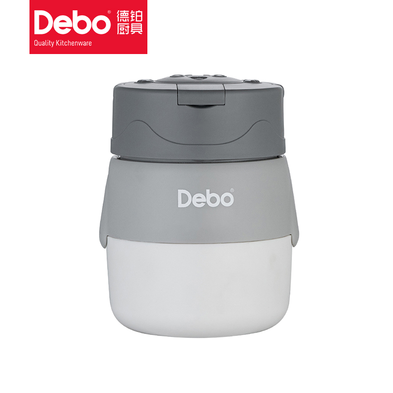德铂（Debo）DEP-DS379露比304不锈钢0.5L汤罐烟沧灰（单位：个）