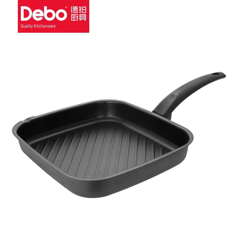 德铂（Debo）DEP-755柯蒂斯煎锅不粘平底方形26cm黑色（单位：个）