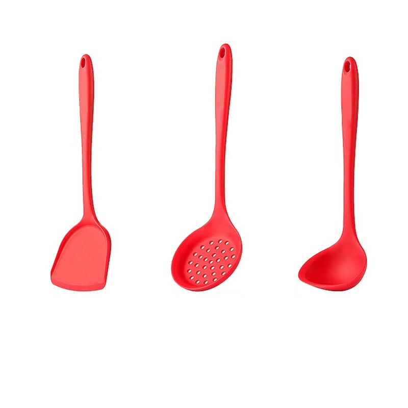金嫂子（KSISE）KGJ2113TZ拉迪菲硅胶三件套（锅铲+漏勺+汤勺）(单位：套)红色