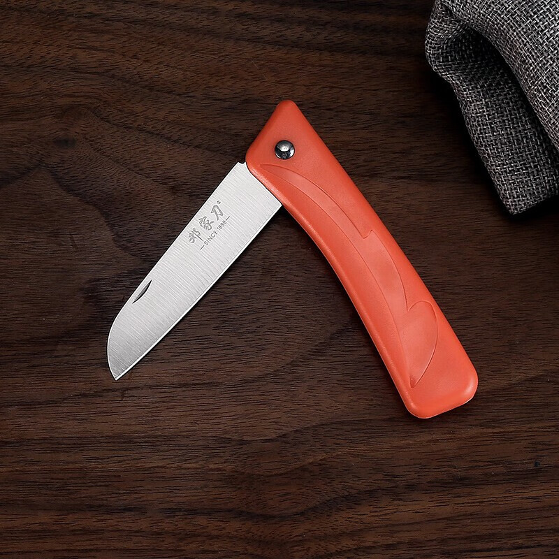 邓家刀 不锈钢折叠水果刀削皮刀橘色-玫瑰红-浅蓝色颜色随机 SGD-01Z(把)