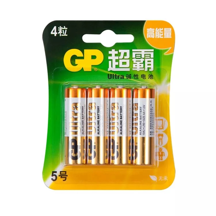 超霸GP15A-L4/5号碱性电池4节/卡(卡)
