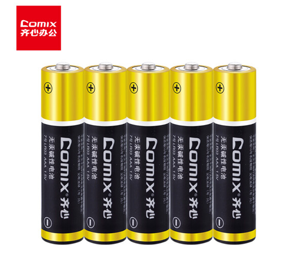 齐心(Comix) 5号电池1节装安全碱性电池办公用品工具C-504（节）