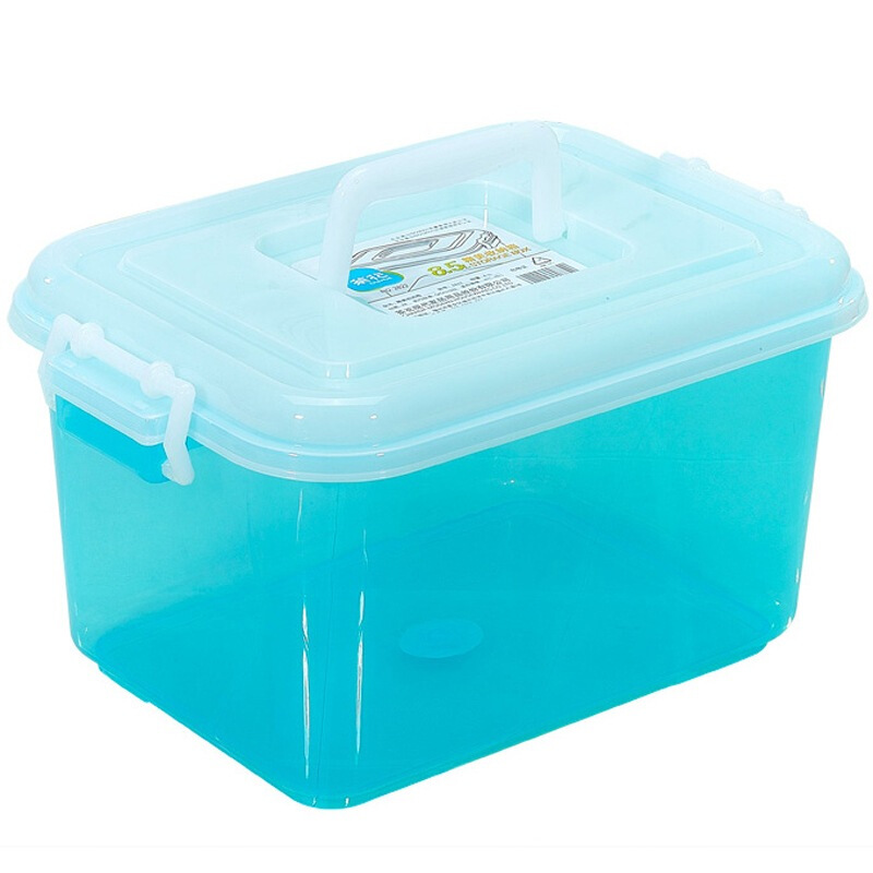 茶花 塑料收纳箱 提把精美整理箱小药盒子 8.5L 2822（个）