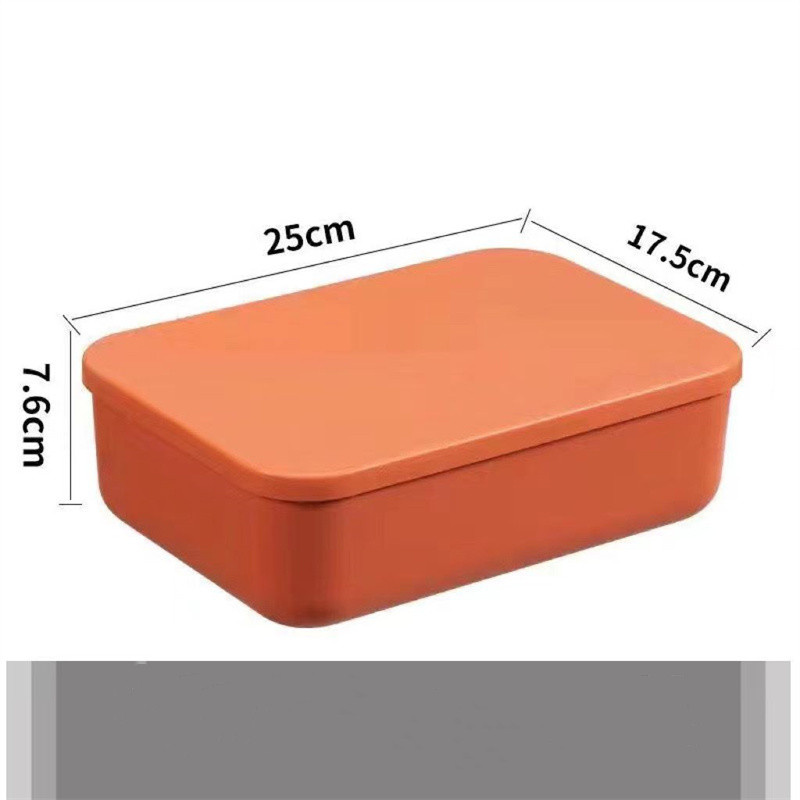 智美科中号带盖存储收纳盒-维C橙（25*17.5*7.6cm)（个）