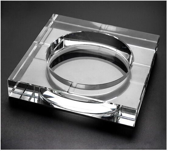 国产水晶烟灰缸 方形耐用透明玻璃清洁烟盅 长10cm 宽10cm 711434烟灰缸(单位：个)