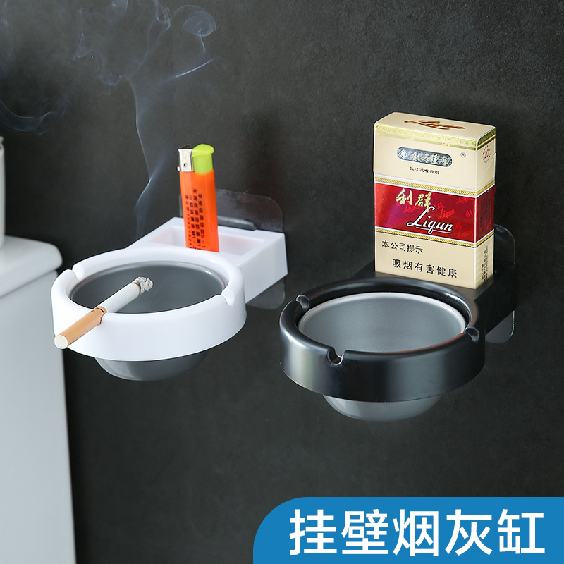 梦俞 黑色-壁挂式烟灰缸 壁挂式不锈钢烟灰缸（个）