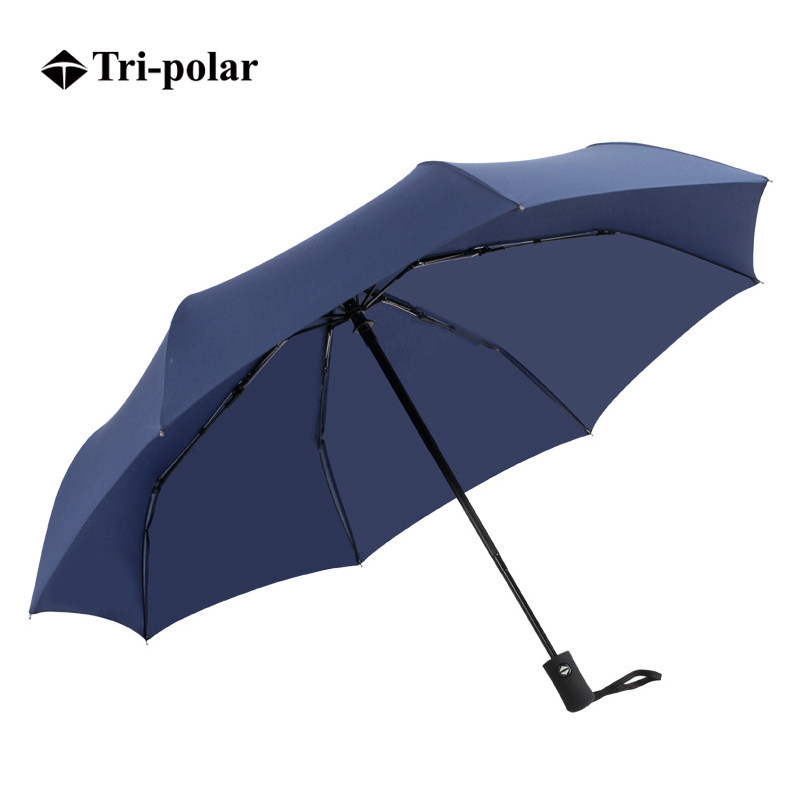 三极户外TP7002自动遮阳雨伞深海蓝色23寸(把)