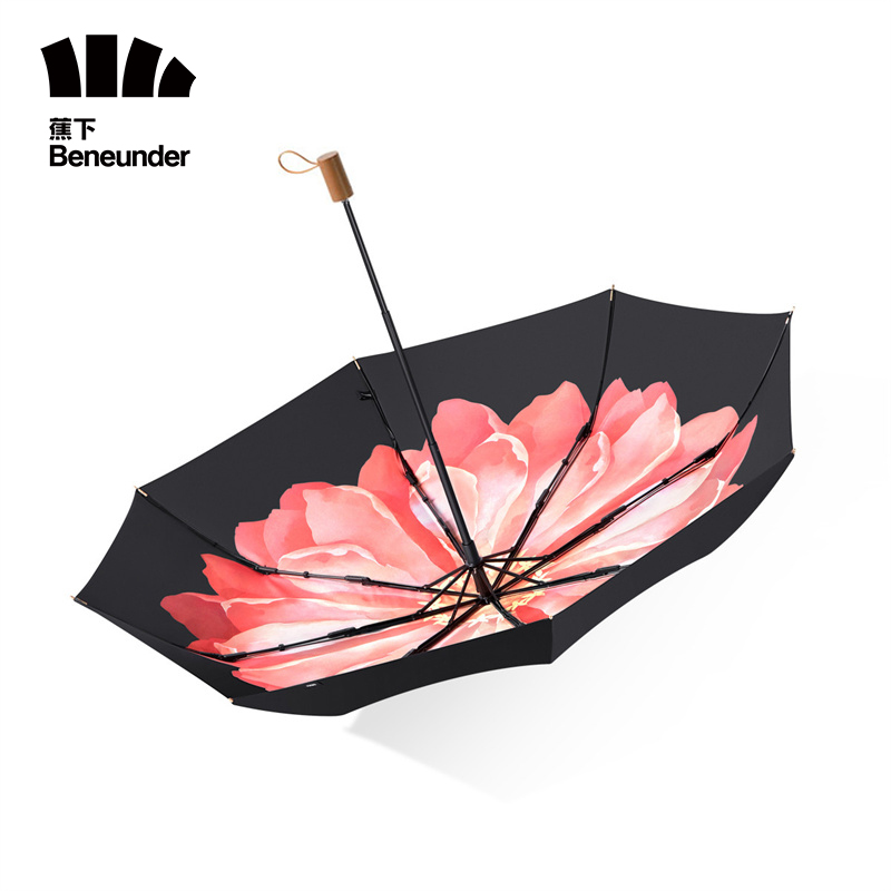 蕉下（BANANA UNDER）22年-小黑伞系列双层三折伞雨伞（个）