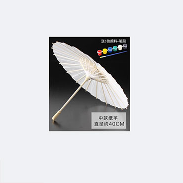 国产空白儿童油纸伞 直径40cm 带颜料（组）