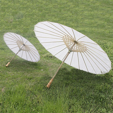 与同白纸伞 纯色DIY绘画伞 白色油纸伞装饰伞 白色 直径约30cm（把）