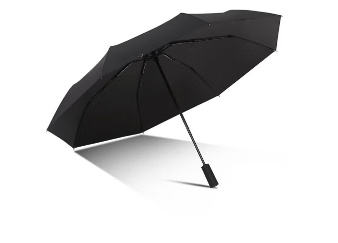 天堂（tiantang）雨伞 31115E 60CM*8骨 黑色 三折叠黑胶防晒遮阳伞自开收自动伞（把）