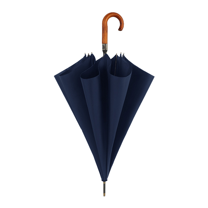 三极户外（Tri－Polar）TP7065雨伞雨衣商务长柄直杆复古实木手柄防风晴雨两用广告雨伞 藏青色（把）