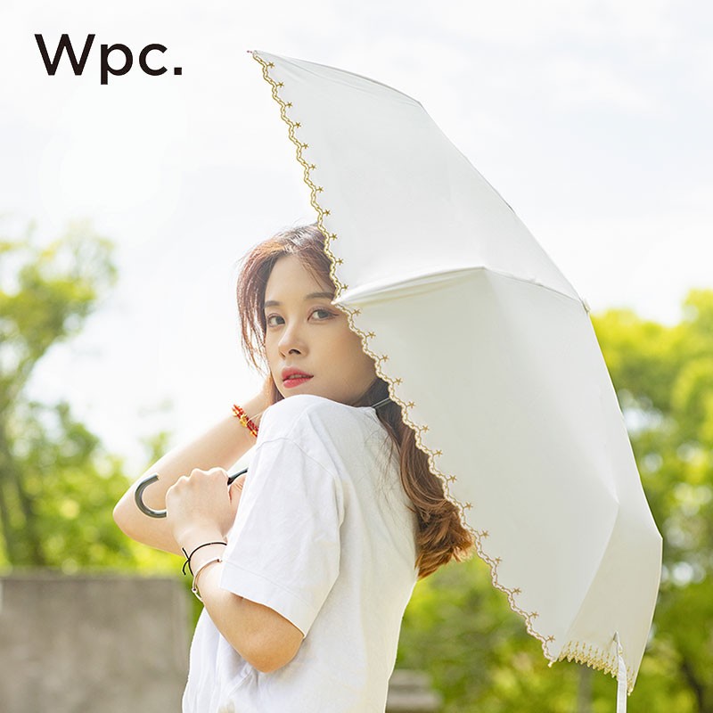 Wpc.日本小清新时尚经典弯钩遮阳伞星星刺绣款 (把）
