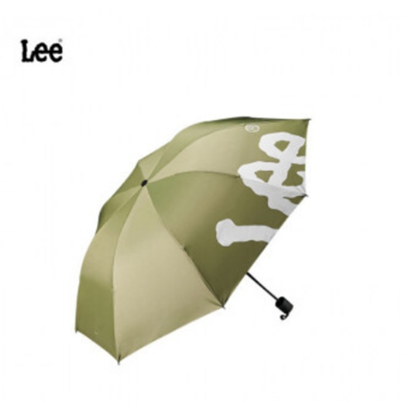 Lee LE218004M 雨伞男女同款晴雨两用时尚简约便携防风8骨手动伞 绿色（把）
