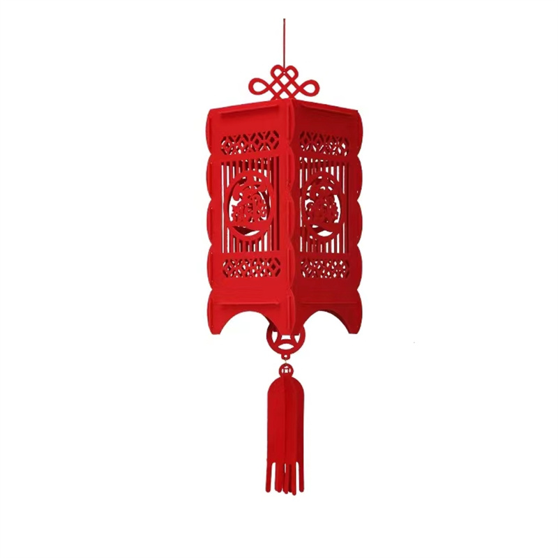 福人福地（FURENFUDI） 新春毛毡灯笼 可定制logo 60*16cm（单位：个）红色 起订量1000
