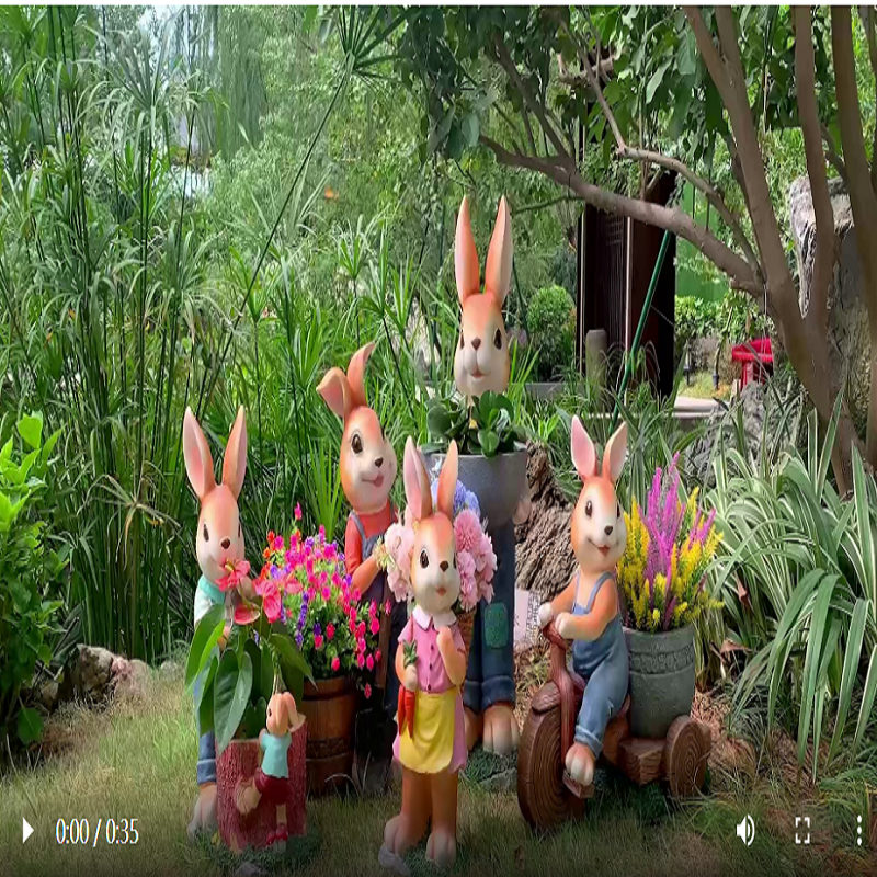 世韩 花园装饰庭院摆件卡通仿真兔子节庆饰品（单位：套）
