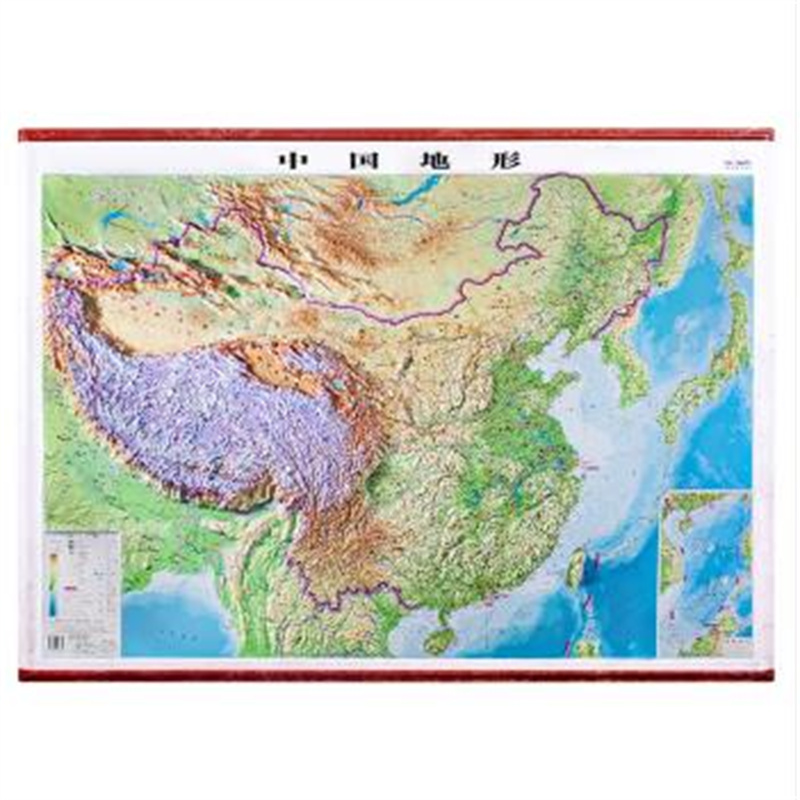 北斗（DIPPER）1260超大精雕版约1.26*0.9米中国立体地形图（副）