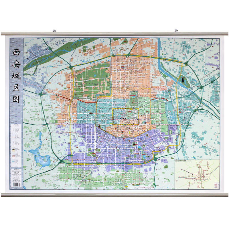 博采2022西安市地图 约1.2米*0.9米（张）