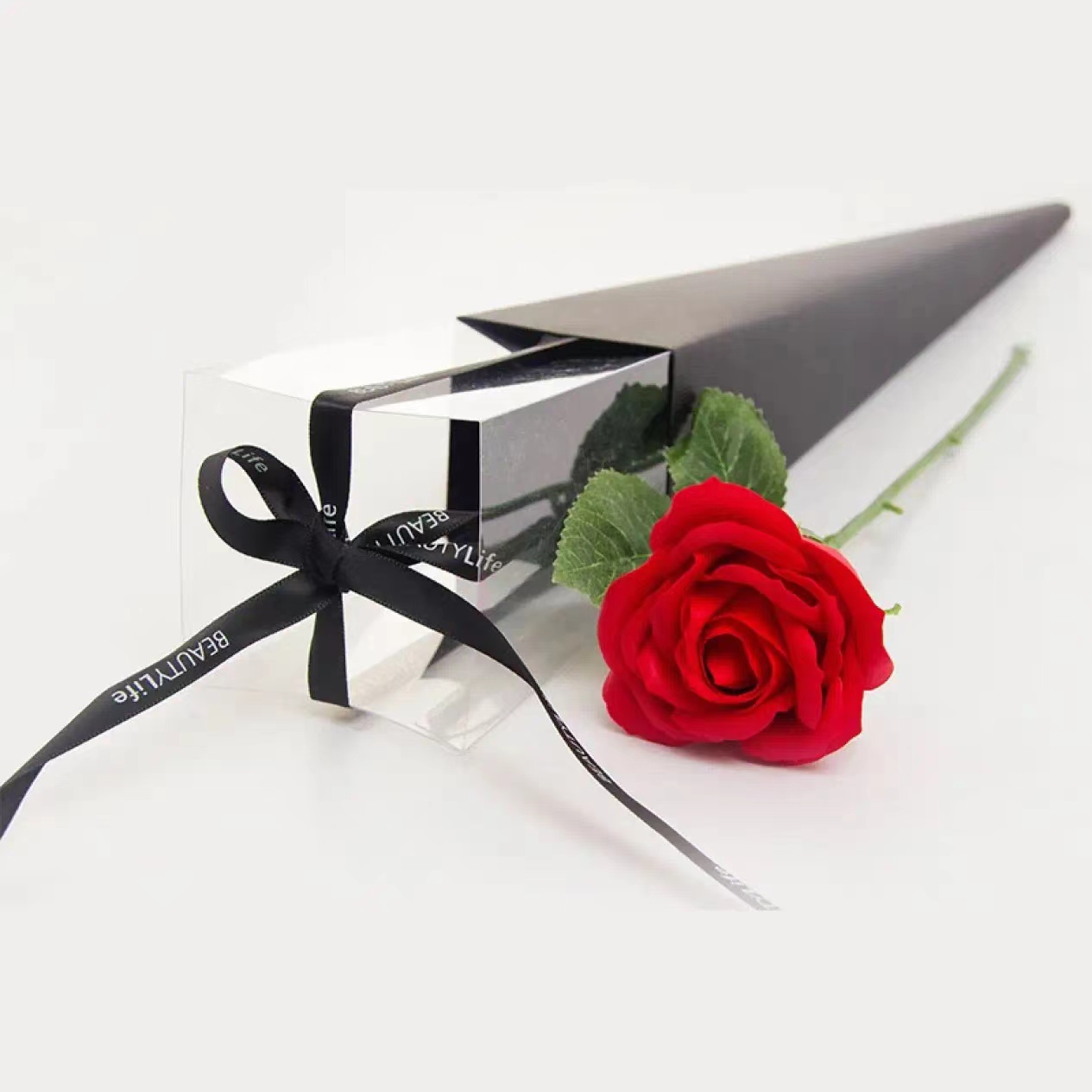 初朵 单支玫瑰花鲜香皂花同城配送情人节礼物送女神员工纪念(单位：束)