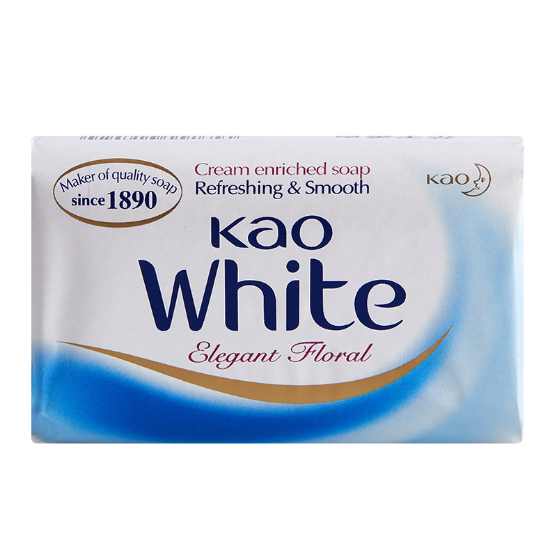 花王KAO 香皂3块装 原装进口white牛奶白优雅花香肥皂沐浴皂(组)