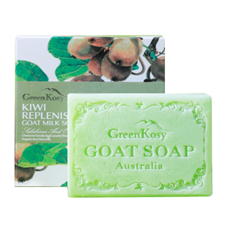绿色溪谷香皂洗脸洗澡肥皂澳洲进口精油皂奇异果清香羊奶皂100g温和滋润(块)