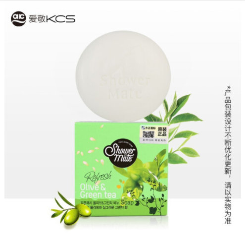 爱敬KCS橄榄绿茶皂 香水洁面沐浴皂100g（块）