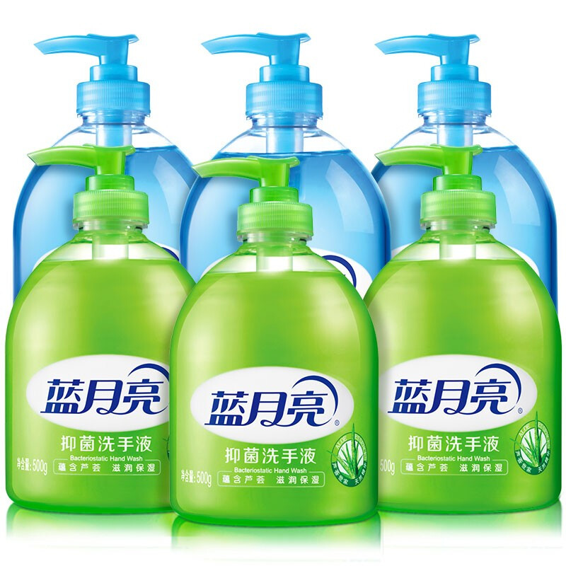 蓝月亮洗手液组合：芦荟洗手液500g瓶×3+野菊花洗