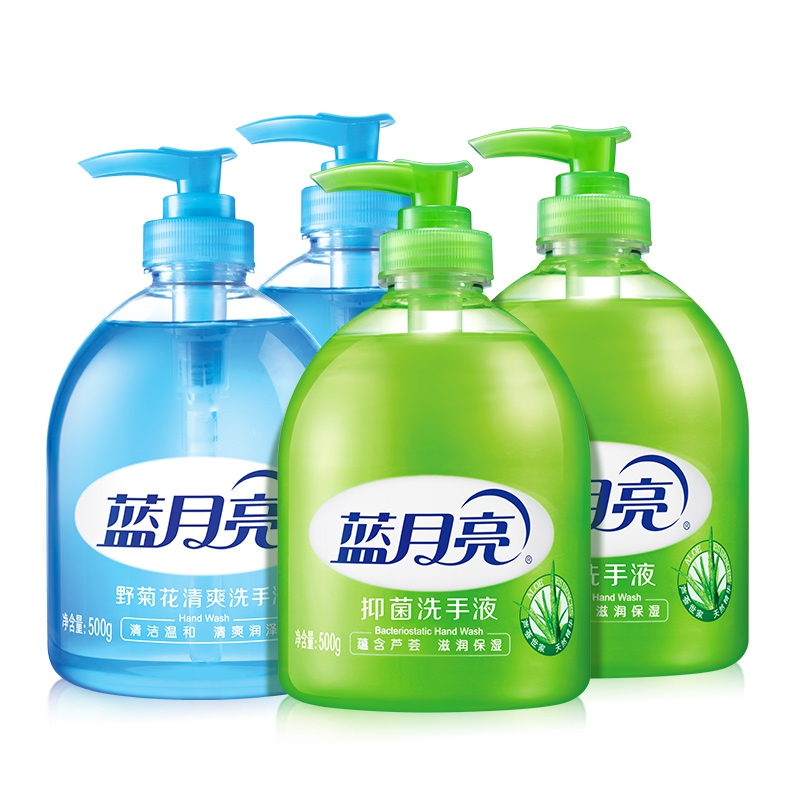 蓝月亮洗手液组合：芦荟洗手液500g×2+野菊花洗手