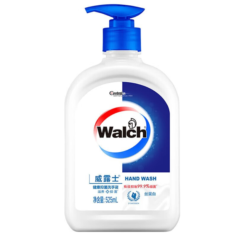 威露士（Walch）丝蛋白洗手液健康抑菌99.9%深入清洁家用滋润护手 525ml*3（组）