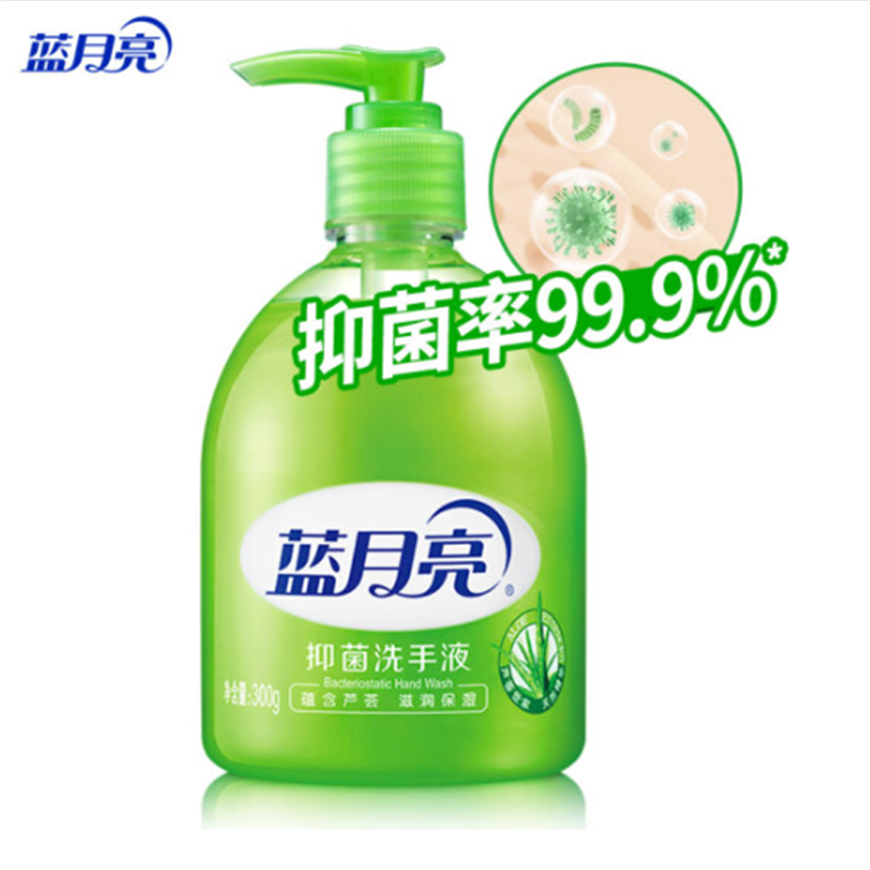 蓝月亮 芦荟抑菌洗手液300g/瓶 抑菌99.9% 泡沫丰富