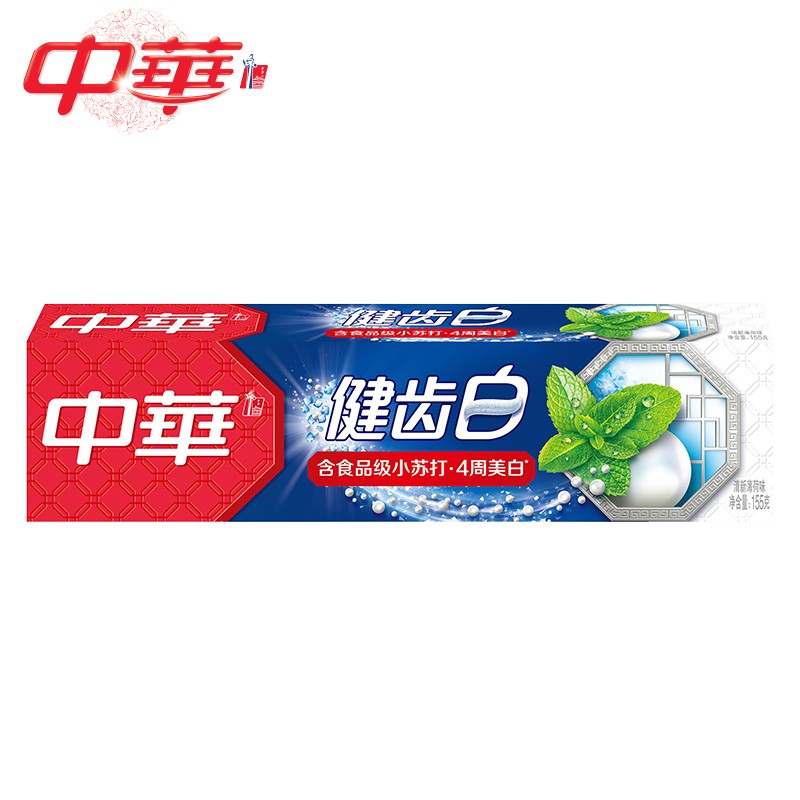 中华健齿白清新薄荷味牙膏155G(支)