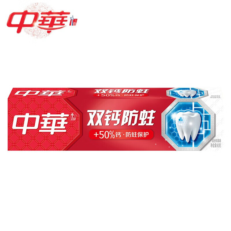 中华（ZHONGHUA）牙膏(双钙防蛀缤纷鲜果味)90g（单位：支）