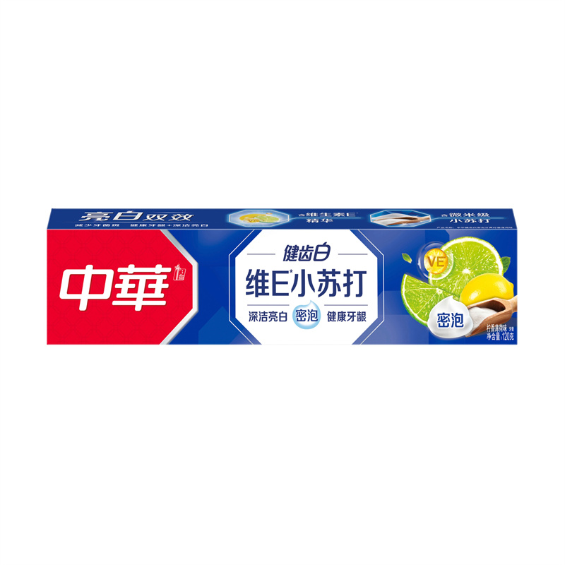 中华（ZHONGHUA）健齿白密泡牙膏柠香薄荷味 54X120G牙膏(单位：支)