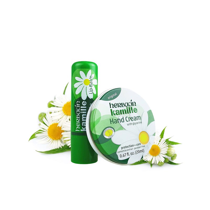 贺本清（Herbacin）修护唇膏4.8g+经典护手霜20ml唇膏（单位：套）