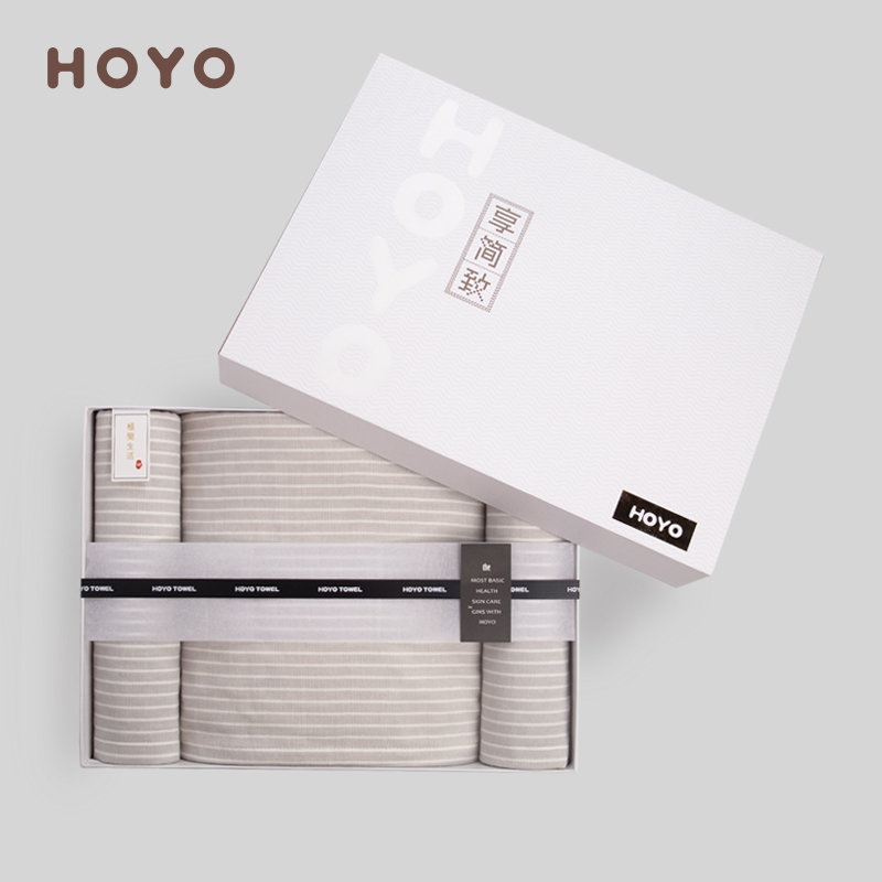 HOYO/3525素颜毛浴3件套礼盒-灰(盒)