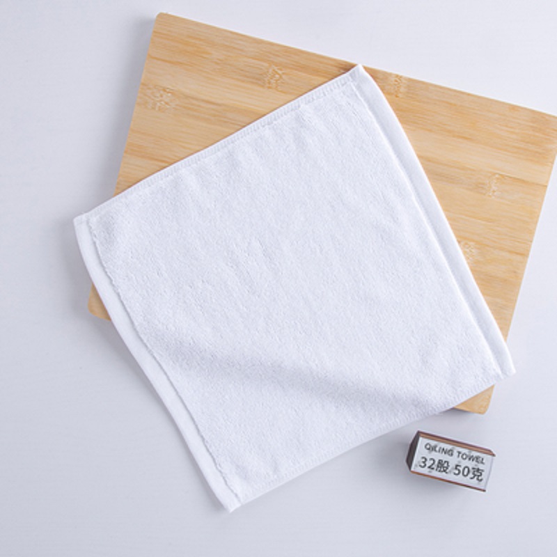 博采纯棉方巾30*30cm克重50g白色（单位：条）