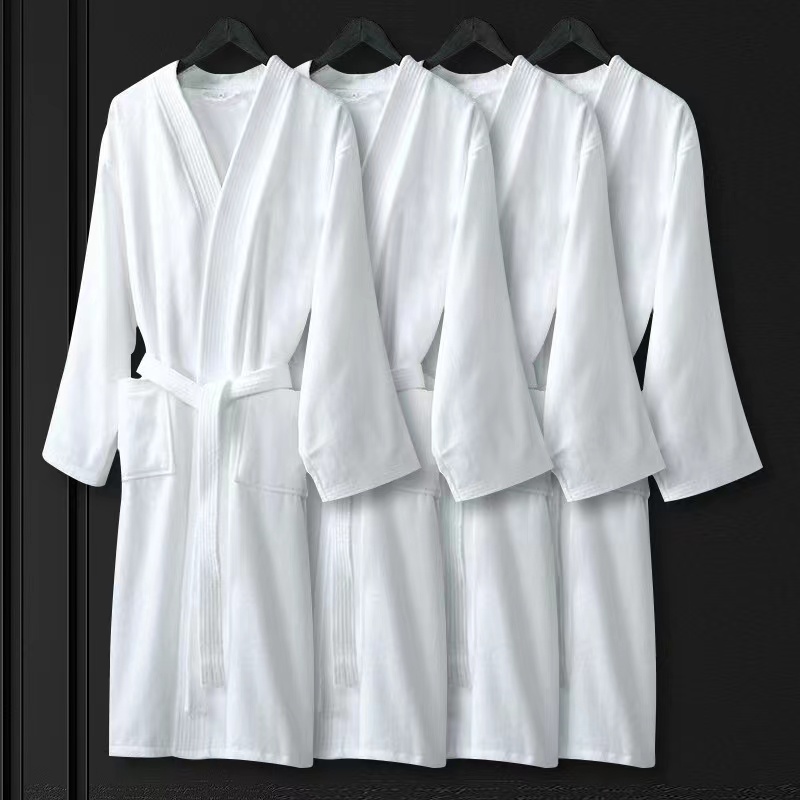 雪仑尔 星级酒店浴袍纯棉割绒白色浴衣  睡袍浴袍 均码男女通用款 （件）