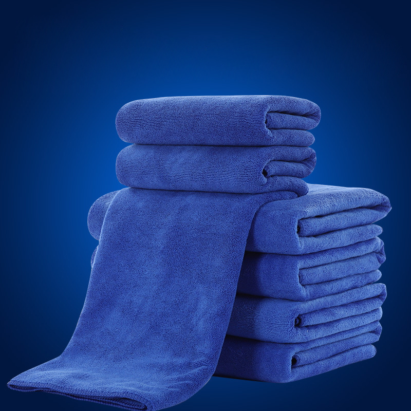 博硕 毛巾 洗车毛巾蓝色吸水毛巾擦车巾 清洁工具 30*60CM 一条（单位：条）