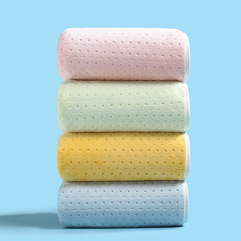 国产YOZO初爱系列-1 5A抗菌方巾二件套42g 100%纯天然棉（条）