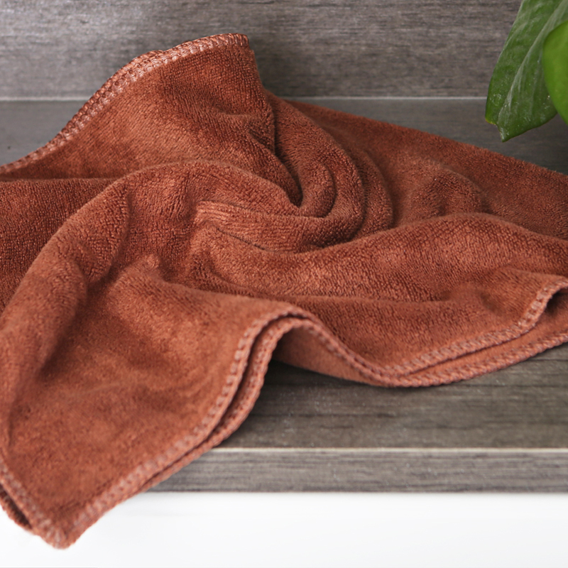绿文 保洁专用毛巾抹布吸水加厚细纤维30*70cm 10条装 咖色/绿色/灰色/蓝色/混色 备注颜色（包）