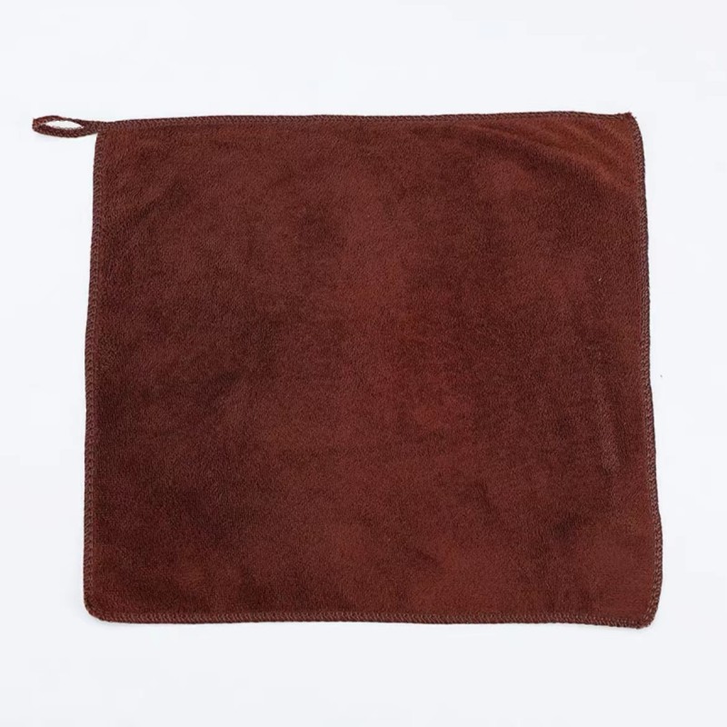 国产茶巾强力吸水加厚毛巾30cm*30cm咖啡色（条）